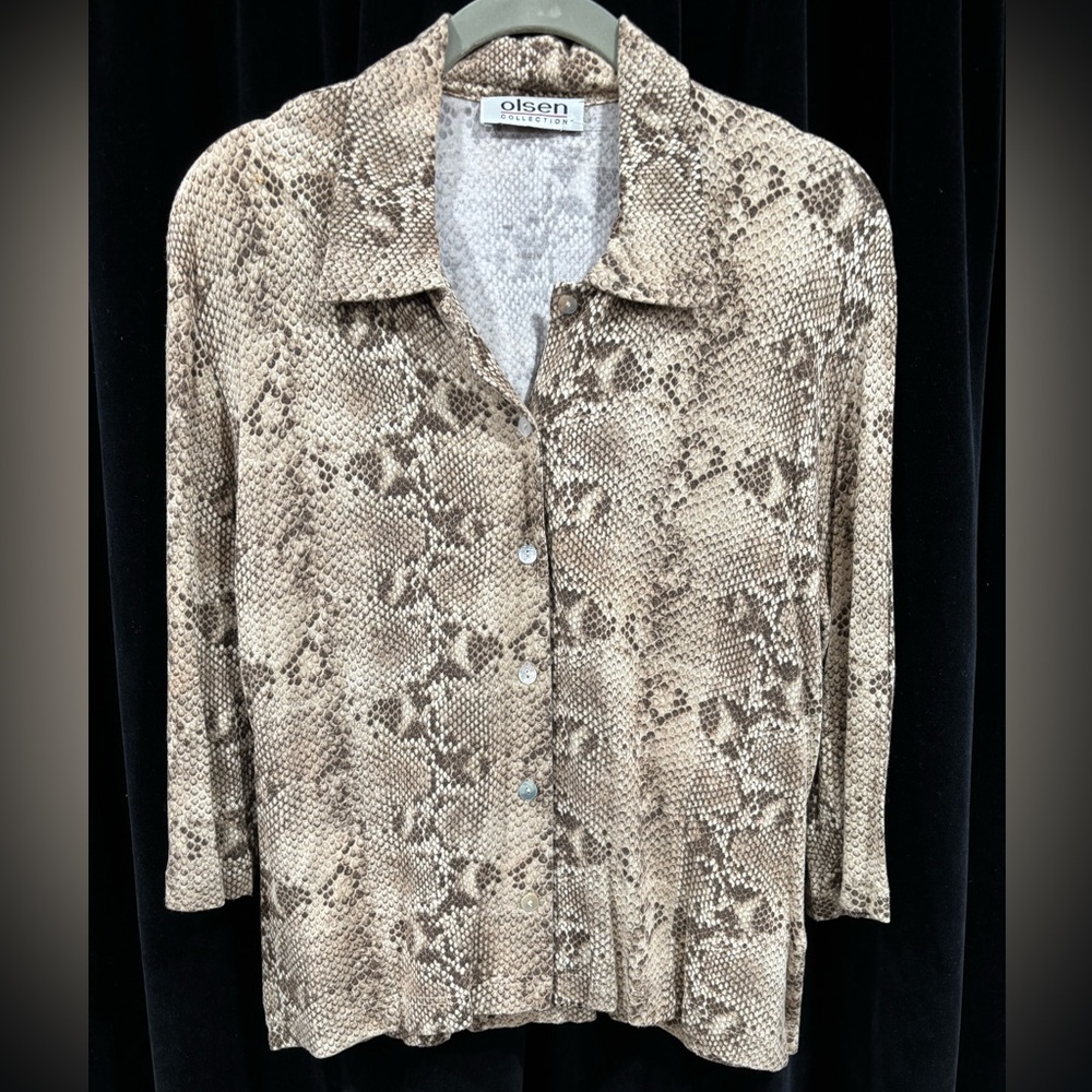 Olsen Snake Skin Print Top